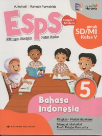 Image of Esps simple & modern untuk sd/mi kelas V vol.5 bahasa indonesia: ringkas-mudah dipahami-memuat nilai-nilai profil pelajar pancasila