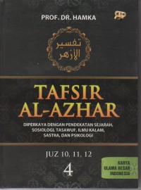Image of Tafsir Al Azhar Jilid 4: diperkaya dengan pendekatan sejarah, sosiologi, tasawuf, ilmu kalam, sastra dan psikologi